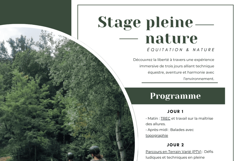 Stage pleine nature