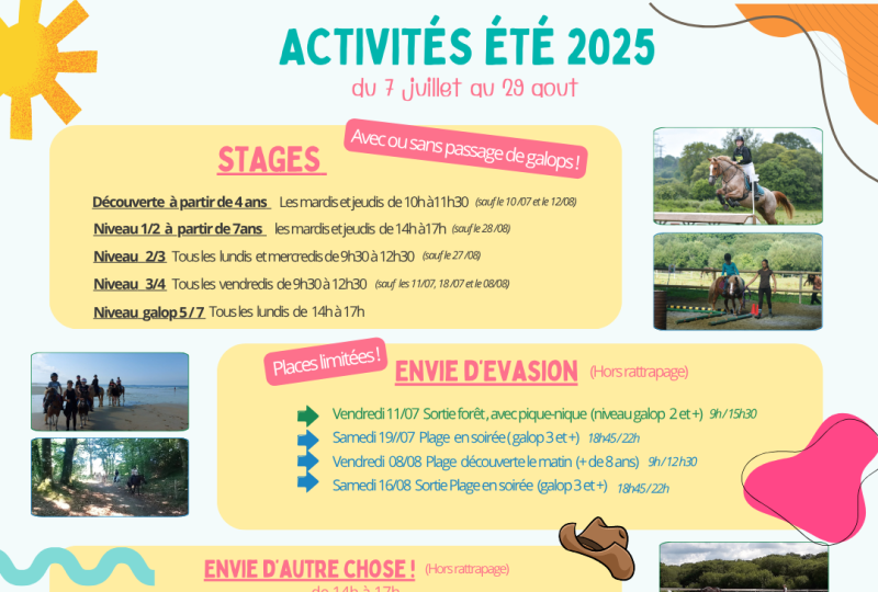 ETE 2025 Au centre équestre !
